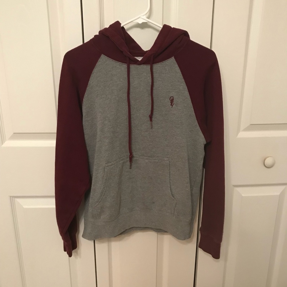 Obey Grey/Maroon Hoodies